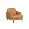 Picture of Armchair, mina, leather, cinnamon, 88x96x87cm 