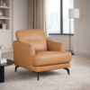 Picture of Armchair, mina, leather, cinnamon, 88x96x87cm 