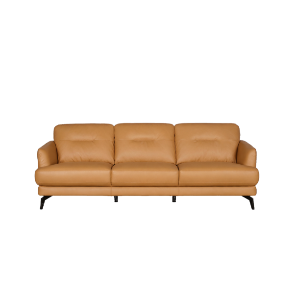 Picture of Modular 3 seater sofa, mina, leather, cinnamon, 234x96x87cm 