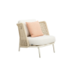 Picture of Lounge chair, lima, aluminium, white, cushion white, natural rope, 80x89x75cm