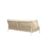 Picture of Sofa 3 seater, lima, aluminium, white, cushion white, natural rope, 210x89x75cm