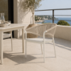 Picture of Chair, celine, aluminium frame, cushion beige, natural rope, 64x59x79.5cm