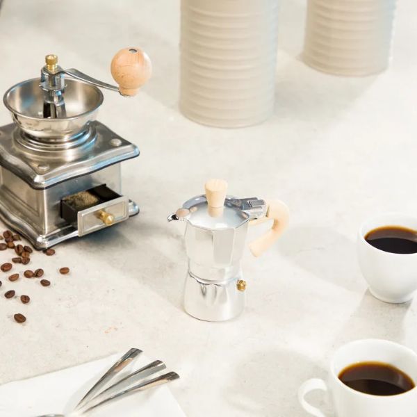 Picture of Stovetop coffee maker, 1/2 cup, aluminum