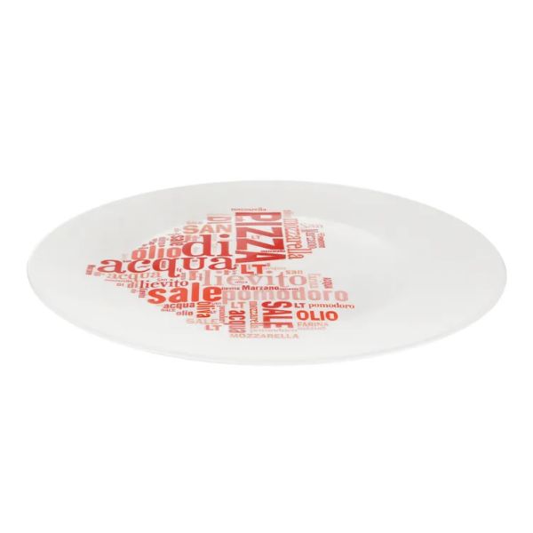 Picture of Pizza plate, i love pizza red ronda, 33 cm