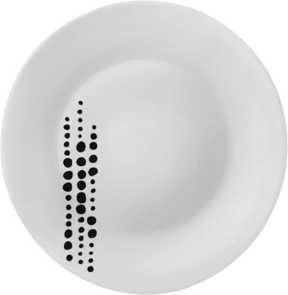 Picture of Dessert plate, cm 20 ,white moon polka dots