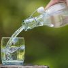 Picture of Glass bottle coasts, transparent milly