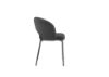 Picture of Chair, greta, upholstered in dark gray fabric, legs in painted metal, 52cm X 55.5cm H. 78.5cm