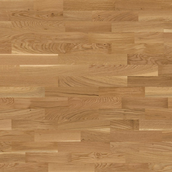 Picture of Parquet flooring, oak soft brown sapwood 3-strip, 5G click, 215 x 2200 x 13.2 mm