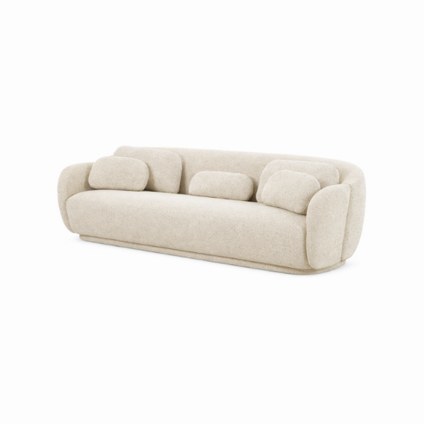 Picture of Sofa 3 seater, misty, cream, with cushion, 229x98x75cm