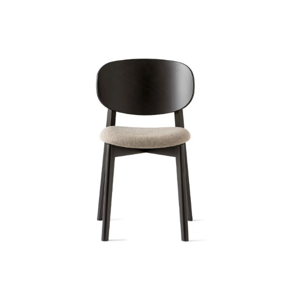 Picture of Chair cb/2188-a eide, connubia, dimensions 48x50.5x81cm, wood bch graphite frame, upholstered in taupe cros fabric (p132/sla)