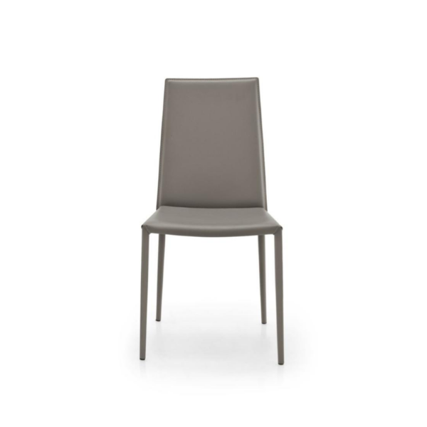 Picture of Chair cb/1257 boheme, connubia, dimensions 48x52x90cm, matt taupe metal frame, upholstered regenerated leather taupe (p176/d03)
