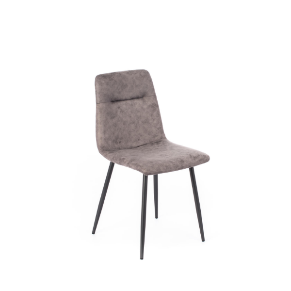 Picture of Chair om/355/gr lea, stones, dimensions 88x49x49cm, anthracite metal structure, upholstery imitation leather, gray