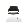 Picture of Chair pu605 a-8109 sophia, with arms, metalic structure, synthetic leather upholstery, black