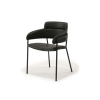 Picture of Chair pu605 a-8109 sophia, with arms, metalic structure, synthetic leather upholstery, black