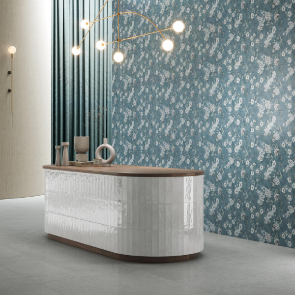Picture of Floor tile eleganza bianco, marble effect, glossy, 7. 5x30