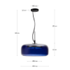 Picture of Llambë tavani Reig prej xhami blu, Ø 38 cm