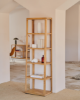 Picture of Bibliotekë Maymai me strukturë prej druri masiv lisi, 60 × 193 cm
