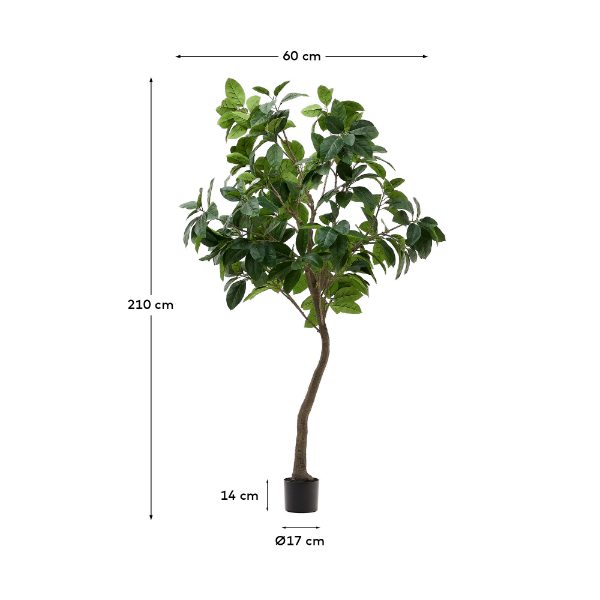 Picture of Bimë artificiale Ficus në vazo të zezë, 210 cm