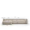 Picture of Divan Blok 4-vendësh me chaise longue në anën e majtë, i veshur me chenille bezhë, 330 cm, FSC Mix Credit