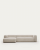 Picture of Divan Blok 4-vendësh me chaise longue në anën e majtë, i veshur me chenille bezhë, 330 cm, FSC Mix Credit