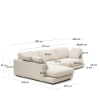 Picture of Divan Gala 4-vendësh me chaise longue në anën e majtë, i veshur me chenille bezhë, 300 cm, FSC Mix Credit