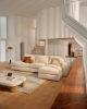 Picture of Divan modular Alea 5-vendësh me chaise longue në anën e djathtë dhe mbulesë të heqshme, i veshur me chenille ecru, 340 cm
