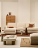 Picture of Divan modular Alea 5-vendësh me chaise longue në anën e majtë dhe mbulesë të heqshme, i veshur me chenille ecru, 340 cm