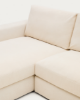Picture of Divan modular Alea 5-vendësh me chaise longue në anën e majtë dhe mbulesë të heqshme, i veshur me chenille ecru, 340 cm