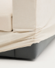 Picture of Divan modular Alea 5-vendësh me chaise longue në anën e majtë dhe mbulesë të heqshme, i veshur me chenille ecru, 340 cm