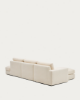 Picture of Divan modular Alea 5-vendësh me chaise longue në anën e majtë dhe mbulesë të heqshme, i veshur me chenille ecru, 340 cm
