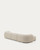 Picture of Divan modular Martina 4-vendësh me chaise longue në anën e majtë, i veshur me chenille ecru, 377 cm