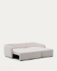 Picture of Divan-krevat Laira 3-vendësh me chaise longue në anën e djathtë, i veshur me chenille ecru, 246 cm, FSC Mix Credit