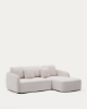 Picture of Divan-krevat Laira 3-vendësh me chaise longue në anën e djathtë, i veshur me chenille ecru, 246 cm, FSC Mix Credit