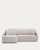 Picture of Divan-krevat Laira 3-vendësh me chaise longue në anën e majtë, i veshur me chenille ecru, 246 cm, FSC Mix Credit