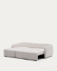 Picture of Divan-krevat Laira 3-vendësh me chaise longue në anën e majtë, i veshur me chenille ecru, 246 cm, FSC Mix Credit