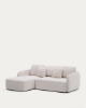 Picture of Divan-krevat Laira 3-vendësh me chaise longue në anën e majtë, i veshur me chenille ecru, 246 cm, FSC Mix Credit