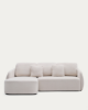 Picture of Divan-krevat Laira 3-vendësh me chaise longue në anën e majtë, i veshur me chenille ecru, 246 cm, FSC Mix Credit