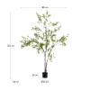 Picture of Pemë artificiale Enkianthus në vazo të zezë, 214 cm