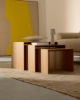 Picture of Set Litto me 3 tavolina fole prej furniri lisi, FSC Mix Credit, 60 × 40 / 51 × 36 / 42 × 31 cm