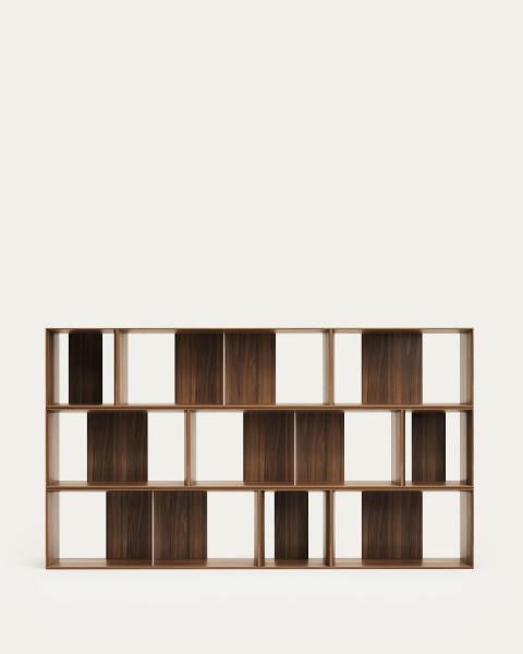 Picture of Set Litto me 9 elemente biblioteke modulare prej furniri arre, 202 × 114 cm