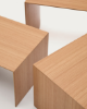 Picture of Set Litto me 3 tavolina fole prej furniri lisi, FSC Mix Credit, 60 × 40 / 51 × 36 / 42 × 31 cm