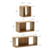 Picture of Set Litto me 9 elemente biblioteke modulare prej furniri lisi, 202 × 114 cm