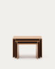 Picture of Set Litto me 3 tavolina fole prej furniri lisi, FSC Mix Credit, 60 × 40 / 51 × 36 / 42 × 31 cm