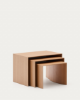 Picture of Set Litto me 3 tavolina fole prej furniri lisi, FSC Mix Credit, 60 × 40 / 51 × 36 / 42 × 31 cm