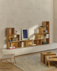 Picture of Set Litto me 9 elemente biblioteke modulare prej furniri lisi, 202 × 114 cm