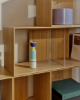 Picture of Set Litto me 9 elemente biblioteke modulare prej furniri lisi, 202 × 114 cm