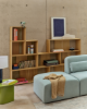 Picture of Set Litto me 9 elemente biblioteke modulare prej furniri lisi, 202 × 114 cm